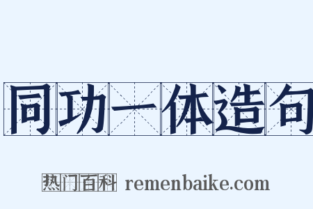同功一体造句是什么意思的图片